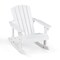 Outdoor Wooden Kid Adirondack Rocking Chair with High Back Slatted Seat